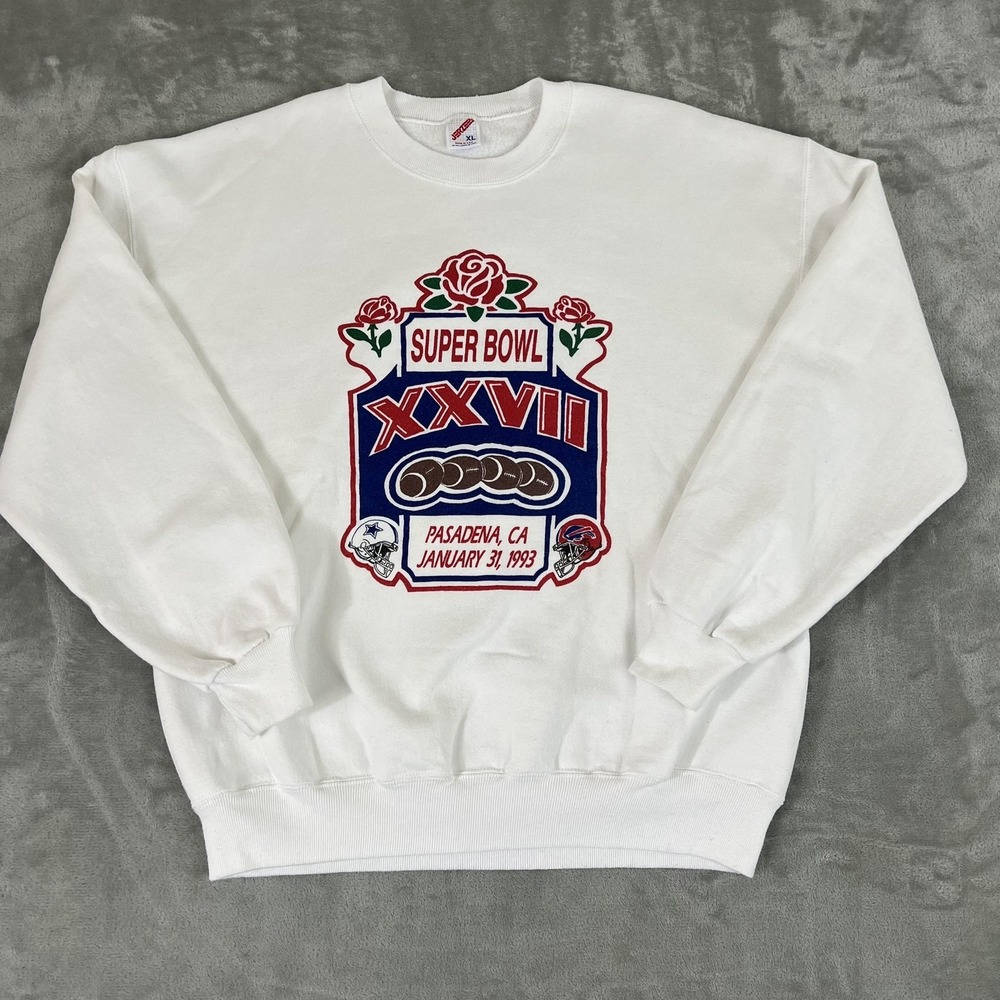 Vintage Dallas Cowboys Sweatshirt Mens XL White NFL Football Jerzees 90s